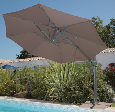 Parasol déporté  Alu. Toile polyester Ø 35...
